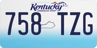 KY license plate 758TZG