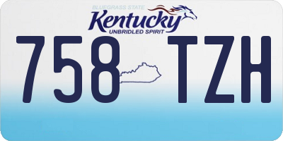 KY license plate 758TZH