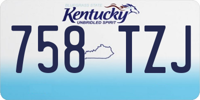 KY license plate 758TZJ