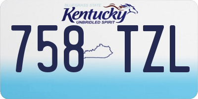 KY license plate 758TZL