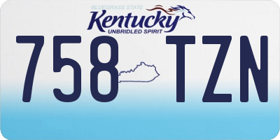 KY license plate 758TZN