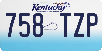 KY license plate 758TZP