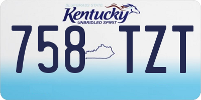 KY license plate 758TZT