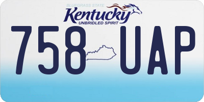KY license plate 758UAP