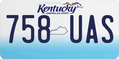 KY license plate 758UAS