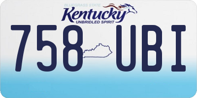KY license plate 758UBI