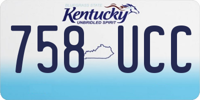 KY license plate 758UCC