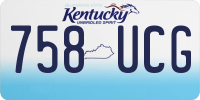 KY license plate 758UCG
