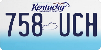 KY license plate 758UCH
