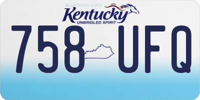KY license plate 758UFQ