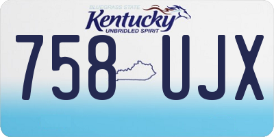 KY license plate 758UJX