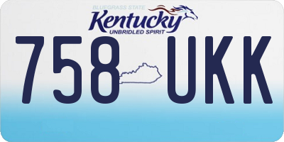 KY license plate 758UKK