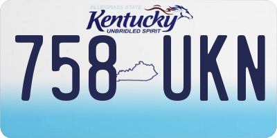 KY license plate 758UKN