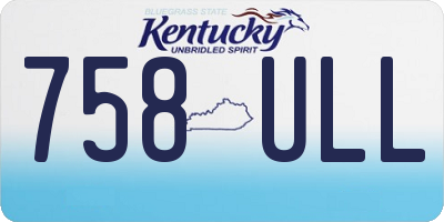 KY license plate 758ULL