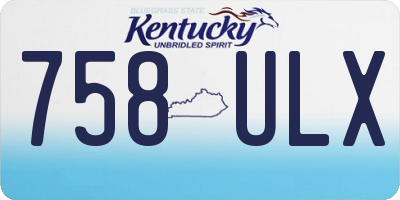 KY license plate 758ULX