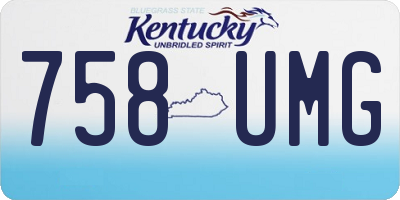 KY license plate 758UMG