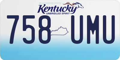 KY license plate 758UMU