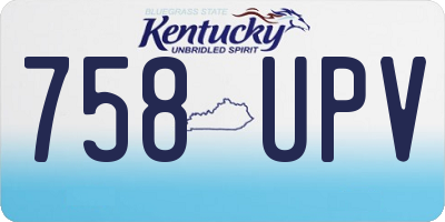 KY license plate 758UPV