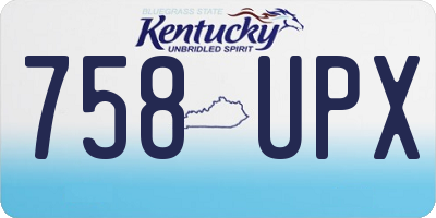 KY license plate 758UPX