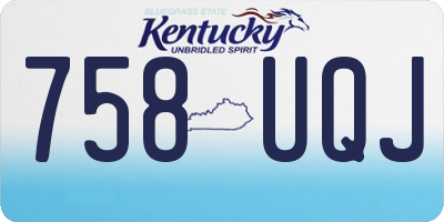 KY license plate 758UQJ
