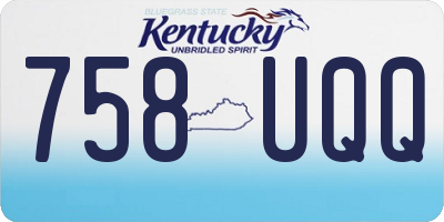 KY license plate 758UQQ
