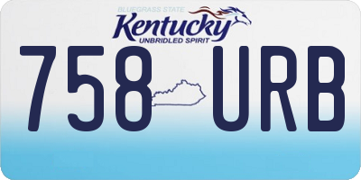 KY license plate 758URB