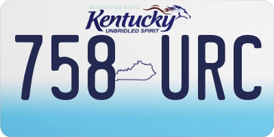 KY license plate 758URC