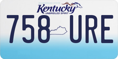 KY license plate 758URE