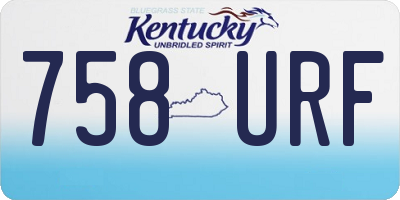 KY license plate 758URF