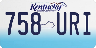 KY license plate 758URI