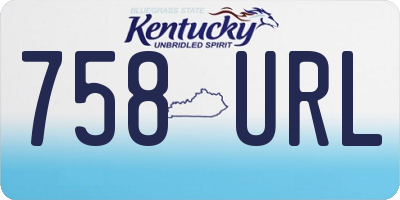 KY license plate 758URL