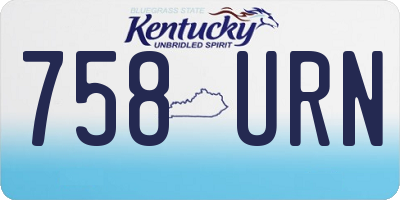 KY license plate 758URN