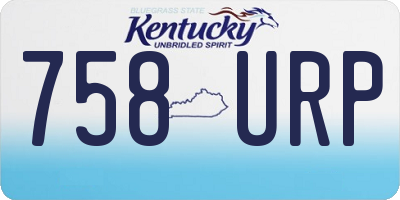 KY license plate 758URP