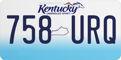 KY license plate 758URQ