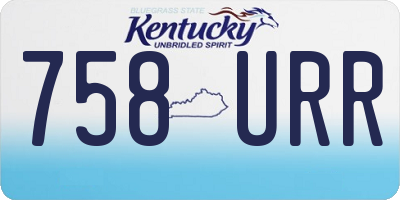 KY license plate 758URR