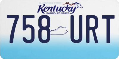 KY license plate 758URT