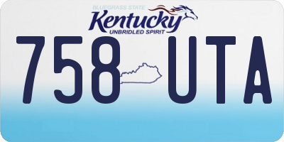 KY license plate 758UTA