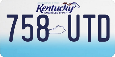 KY license plate 758UTD