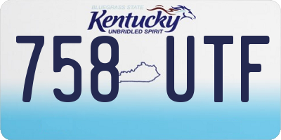 KY license plate 758UTF