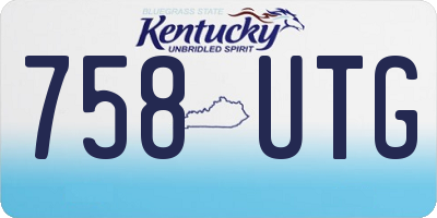 KY license plate 758UTG
