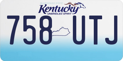 KY license plate 758UTJ