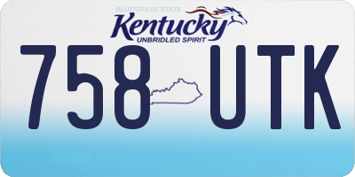 KY license plate 758UTK