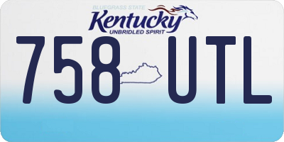 KY license plate 758UTL