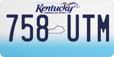 KY license plate 758UTM