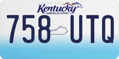 KY license plate 758UTQ