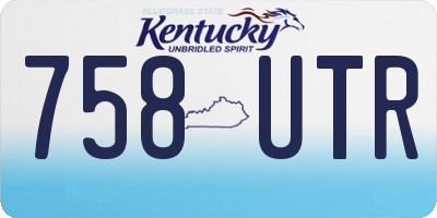 KY license plate 758UTR