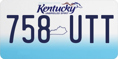 KY license plate 758UTT