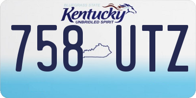 KY license plate 758UTZ