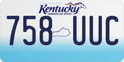 KY license plate 758UUC