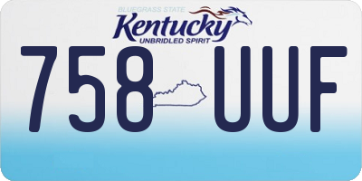 KY license plate 758UUF
